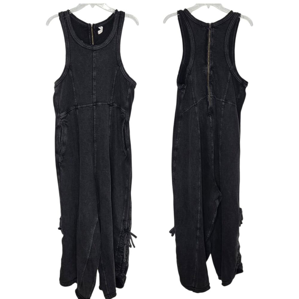 Daily Practice Anthropologie Horizon Wide Leg Knit Jumpsuit Black Size XLP Tank